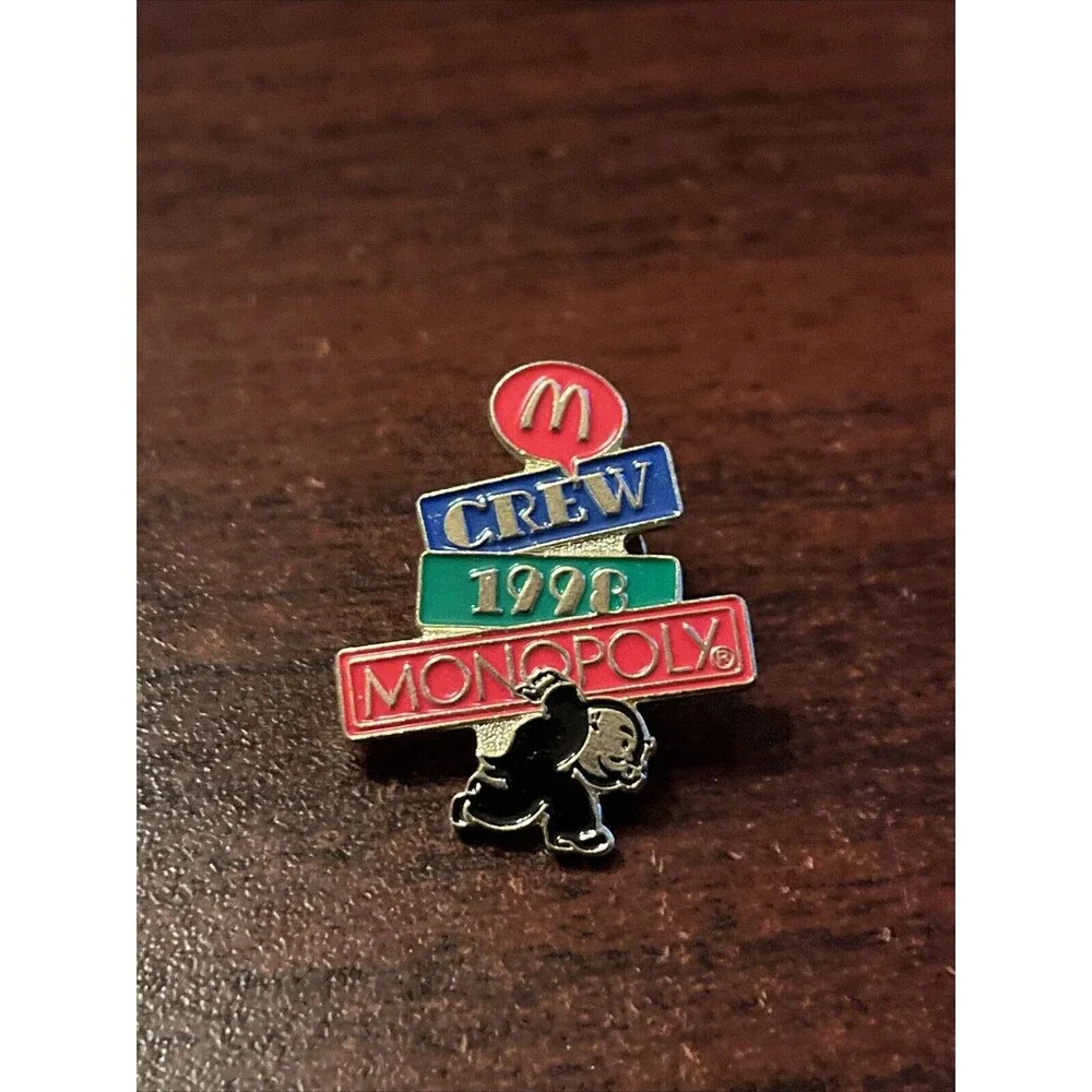 McDonald's Monopoly‎ Crew 1998 Employee Lapel Hat Pin
